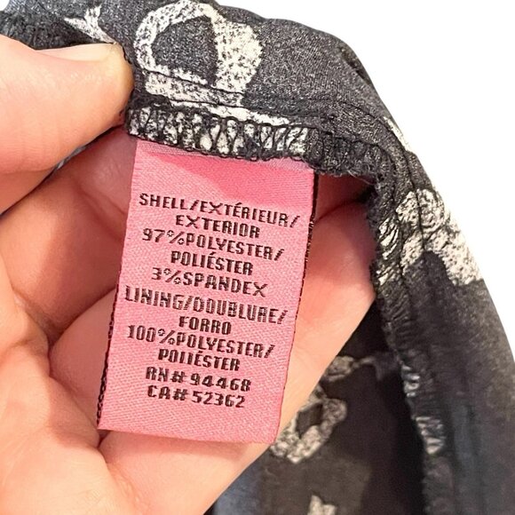 Betsey Johnson Classic Bow‎ Print A-Line Satin Midi Dress V-Neck Coquette Tea 0 - Picture 8 of 8